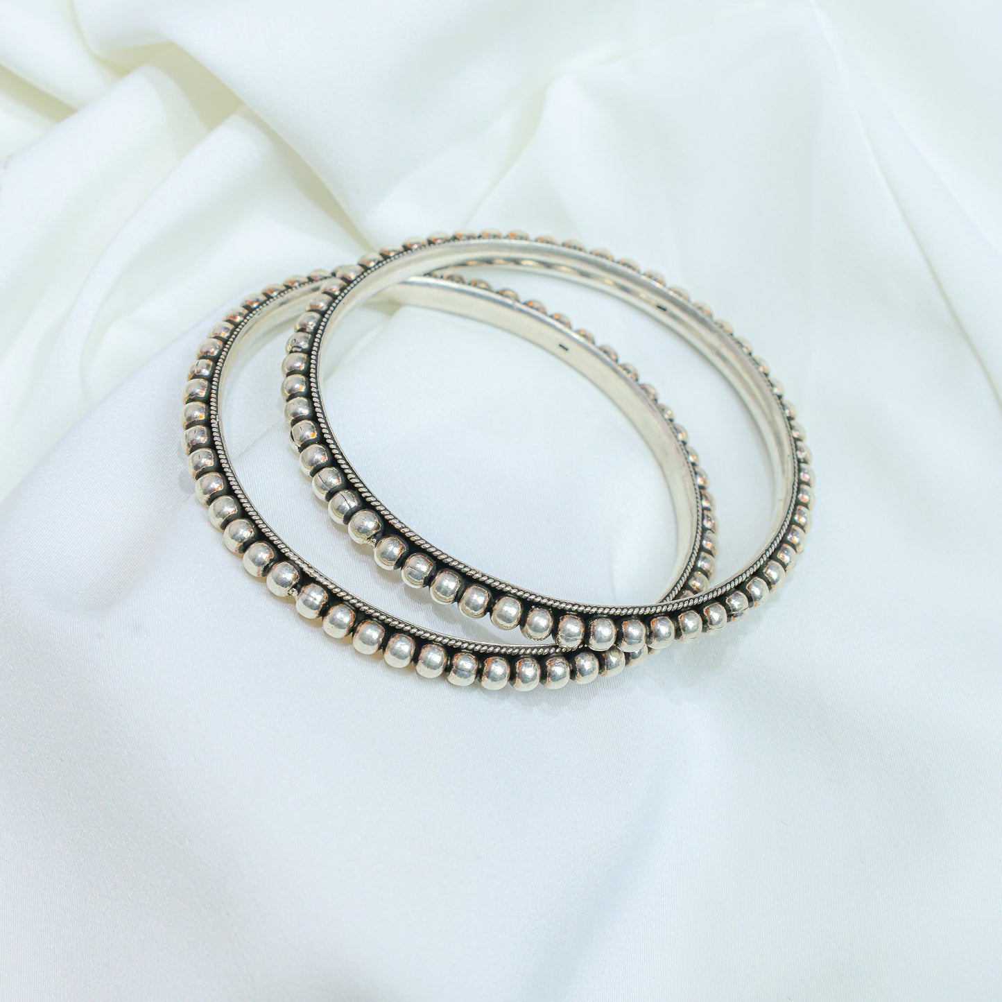 925 Silver Bangles| Moh Ball Bead Silver Bangle( Single Piece)