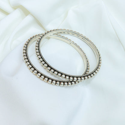 925 Silver Bangles| Moh Ball Bead Silver Bangle( Single Piece)