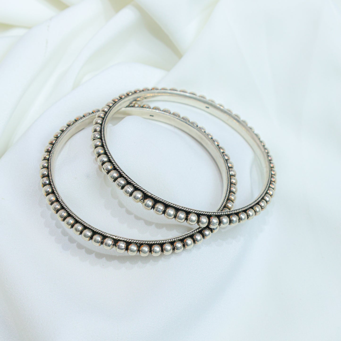 925 Silver Bangles| Moh Ball Bead Silver Bangle( Single Piece)
