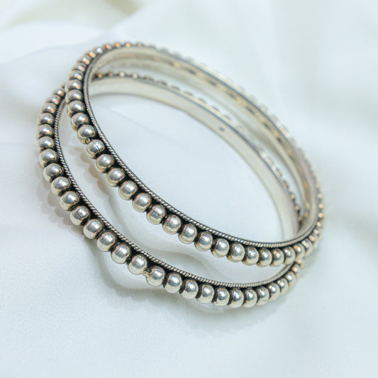 925 Silver Bangles| Moh Ball Bead Silver Bangle( Single Piece)