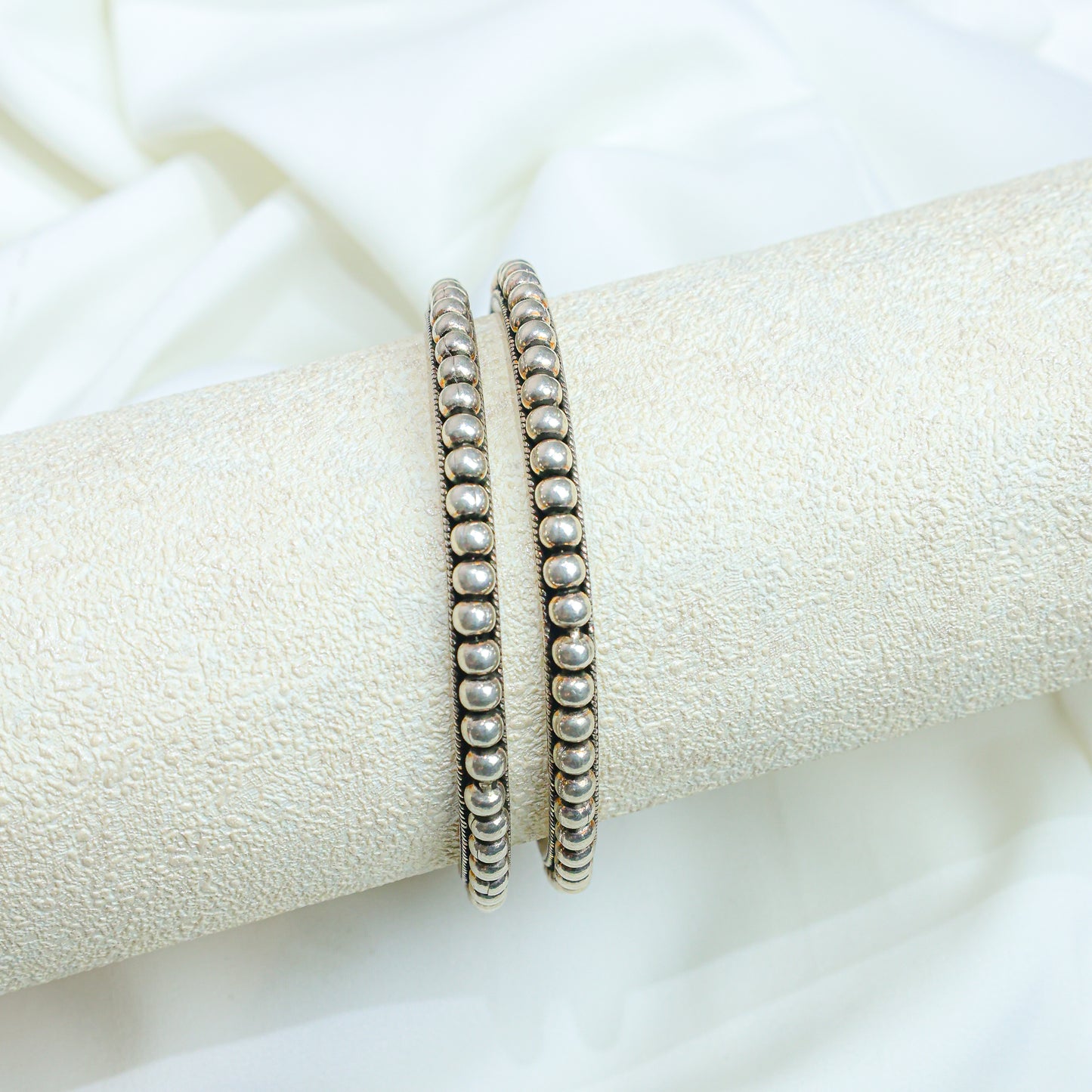925 Silver Bangles| Moh Ball Bead Silver Bangle( Single Piece)