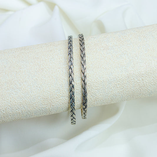 925 Silver Bangle| Moh Spiral Silver Bangle( Single Piece)