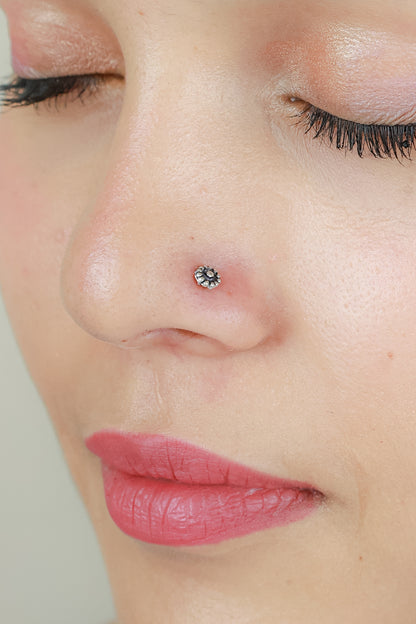 925 Silver Nosepin| Nazakat Turtoise Silver Nosepin
