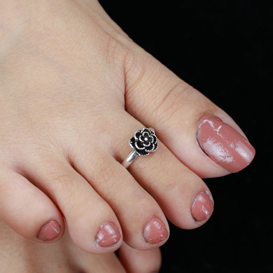Ditya Phool Slver Toe-Ring( Pair)