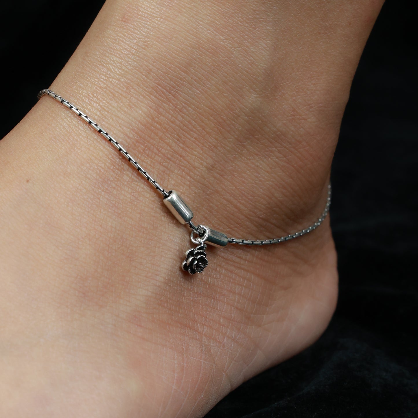 925 Silver Anklet| Nazakat Gulab Silver Anklet