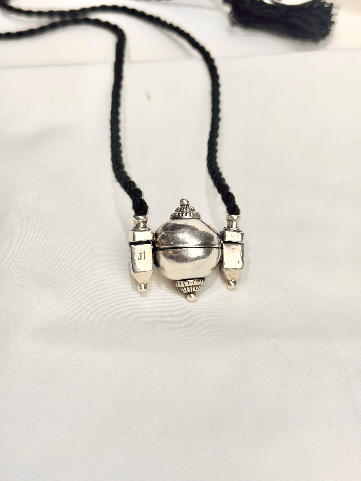 925 Silver Pendant|925 Silver Lingam Pendant With Adjustable Dori
