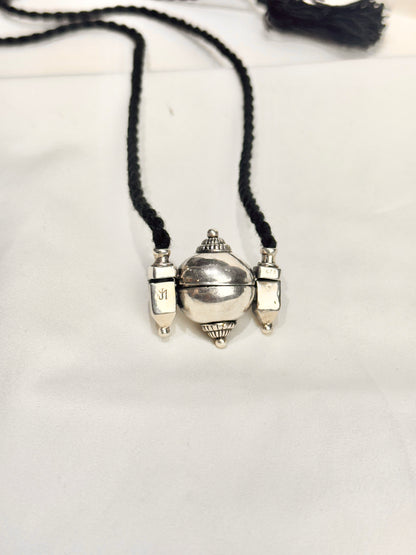925 Silver Pendant|925 Silver Lingam Pendant With Adjustable Dori