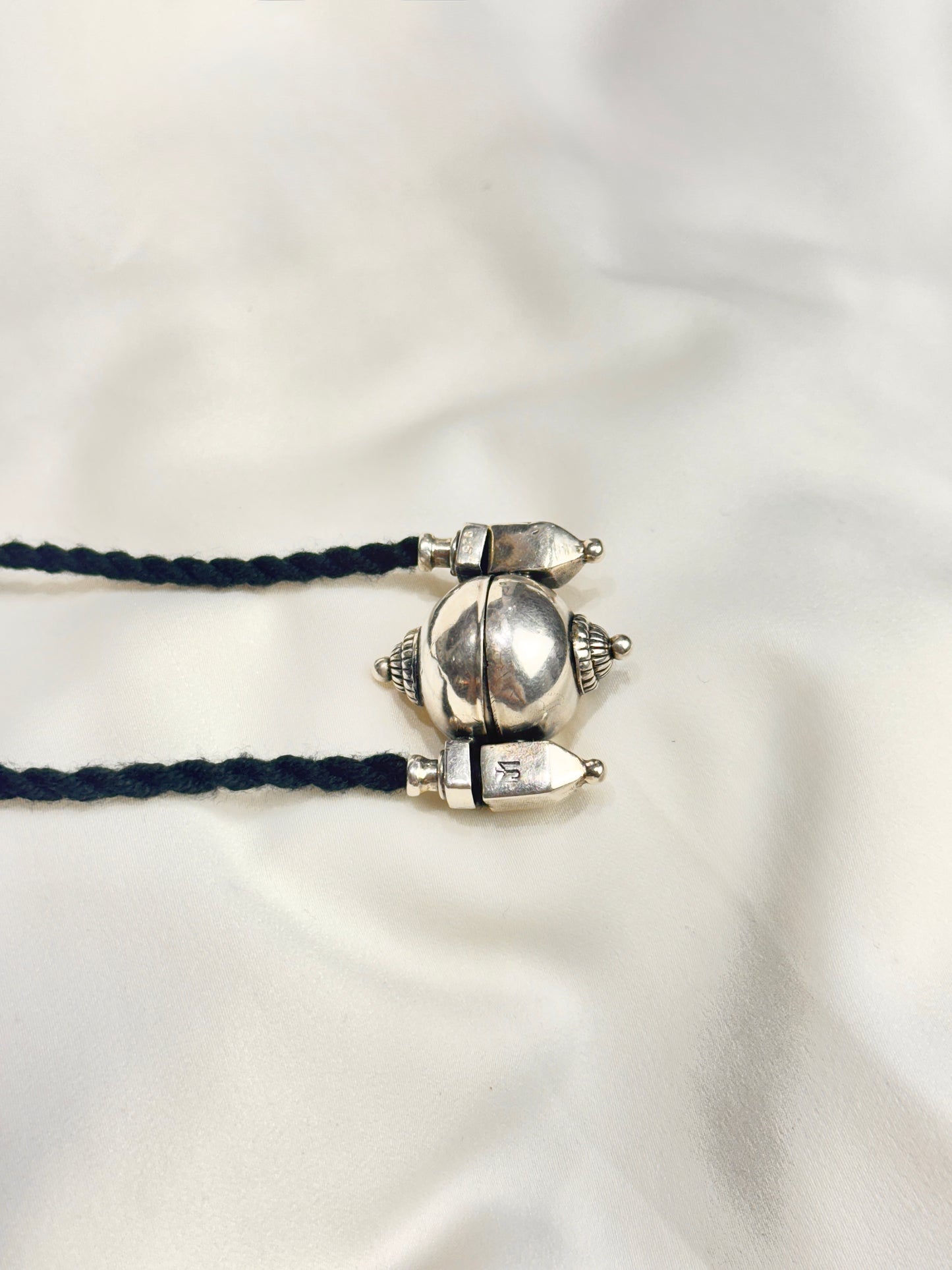 925 Silver Pendant|925 Silver Lingam Pendant With Adjustable Dori
