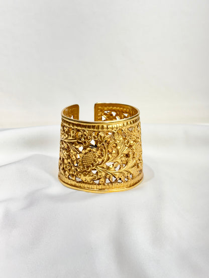 925 Silver Bangle| Gold Polished 925 Sterling Silver Cuff