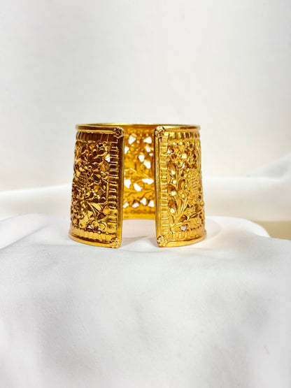 925 Silver Bangle| Gold Polished 925 Sterling Silver Cuff