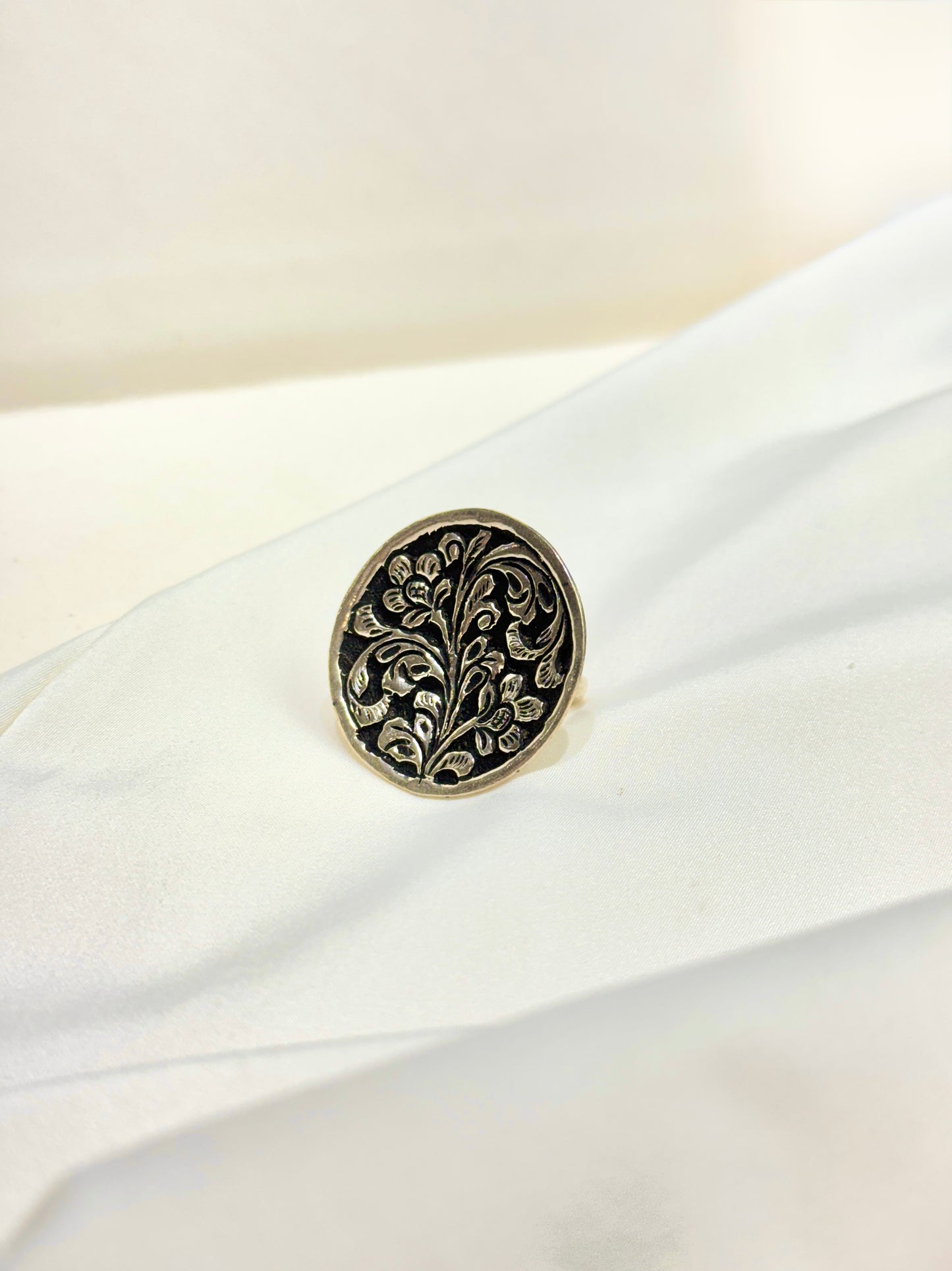 925 Silver Ring| Noor Chitai Floral Silver Ring