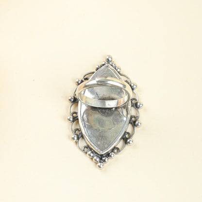 92.5 Silver | Hastakala Moh Hand-painted Finger Ring