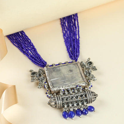 925 Silver Necklace| Anokhi Jharoka Inspired Silver Fusion Necklace