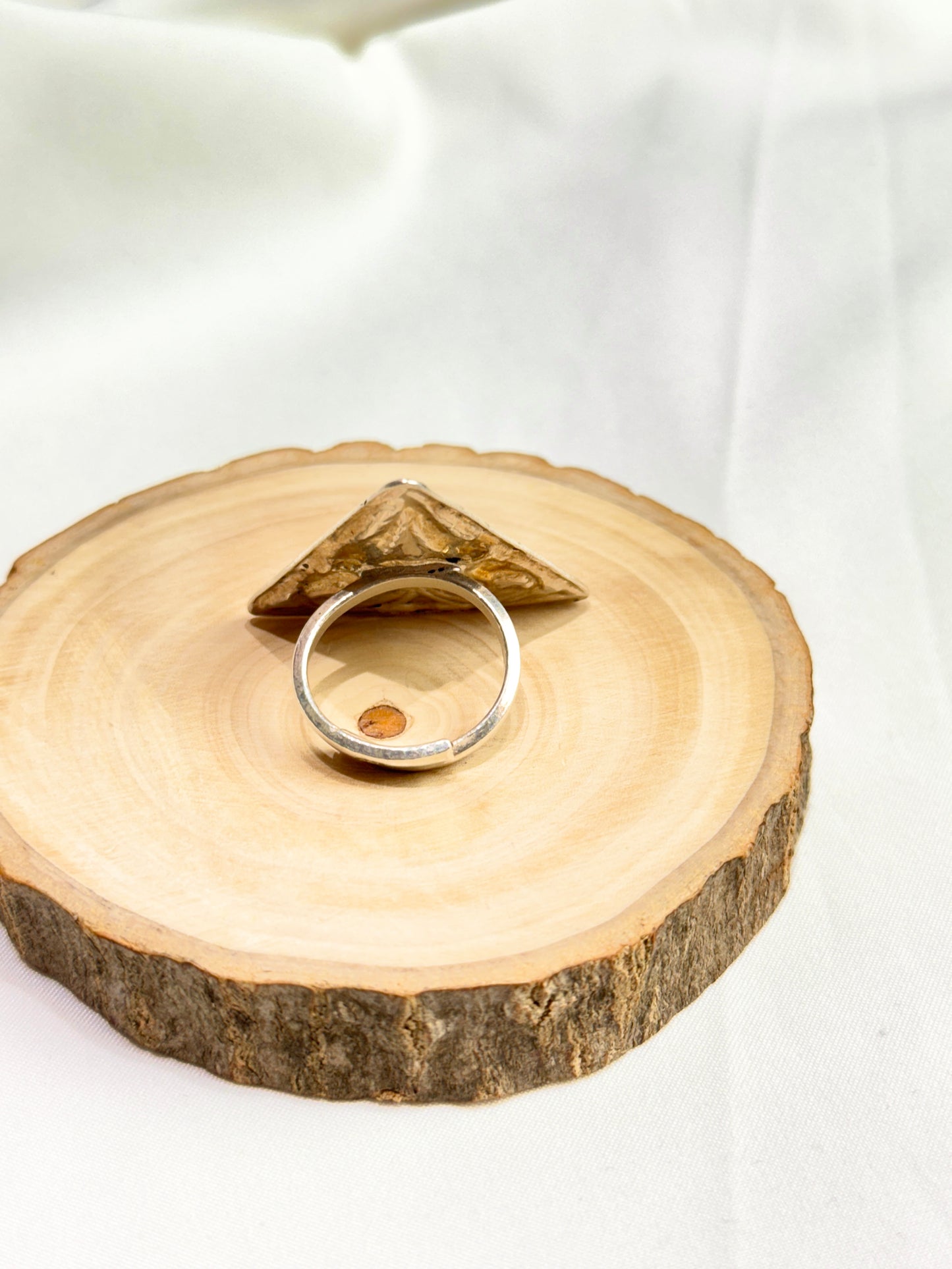 925 Silver Ring| Noor Chitai Triangular Silver Ring
