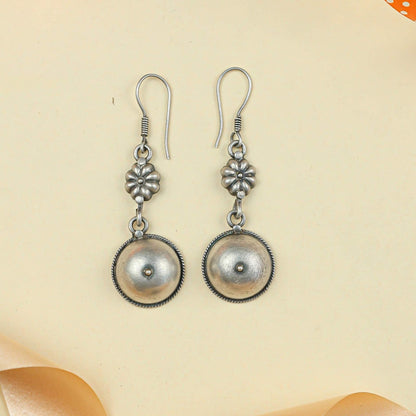 Tridha Chand Phool Silver Earrings – 92.5 Silver