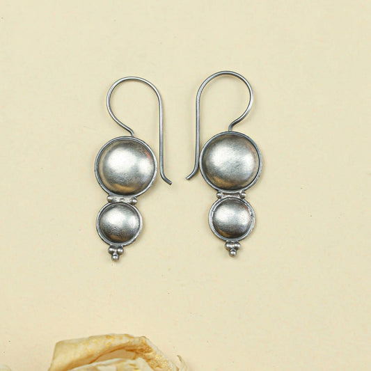 Tridha Chandrika Silver Earrings | 92 Silver