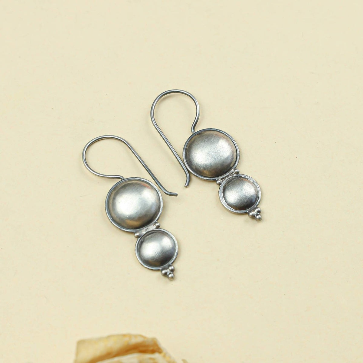 Tridha Chandrika Silver Earrings | 925 Silver