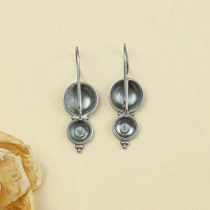 Tridha Chandrika Silver Earrings | 925 Silver