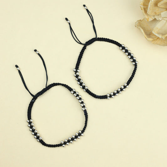 Nazakat Ball Charm Thread Anklet
