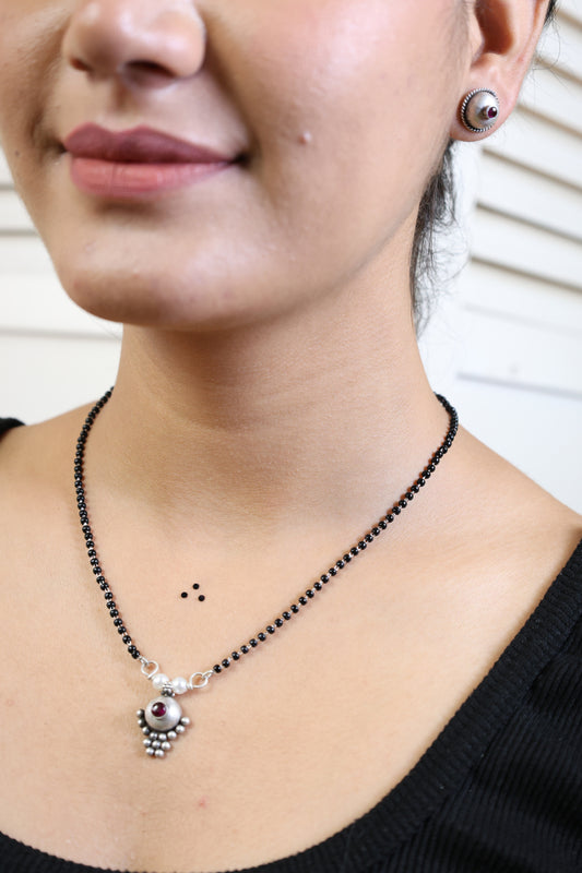 Maharastrian Saaj Motif Mangalsutra– 92.5 Silver