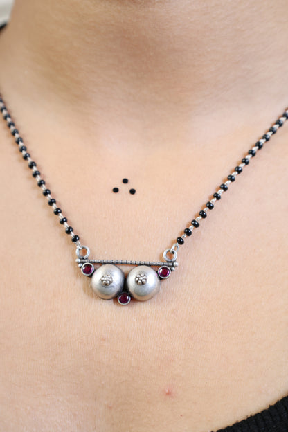 Maharashtrian Silver Vati Mangalsutra – 92.5 Silver