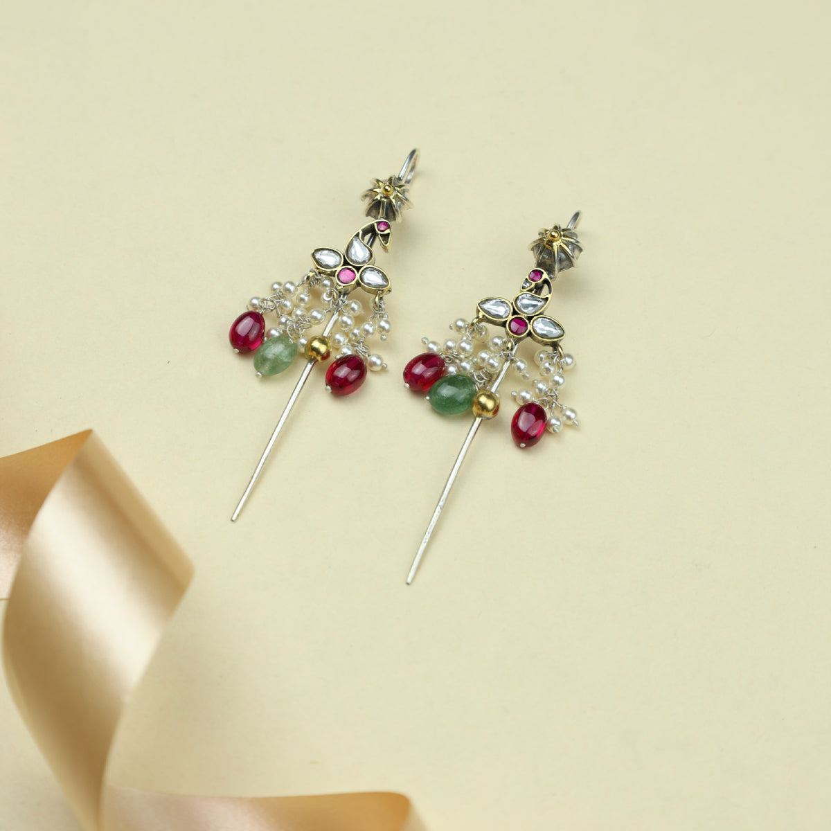 Anokhi Fusion Kundan Bird Motif Ear Pin