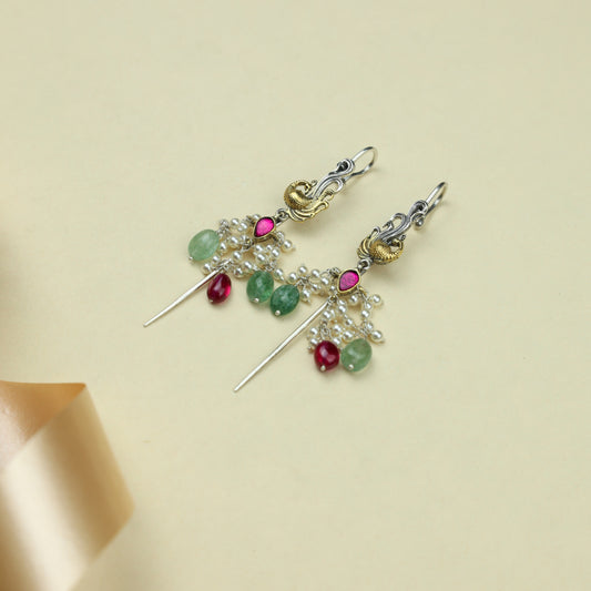 Anokhi Fusion Pecock Motif Ear Pins