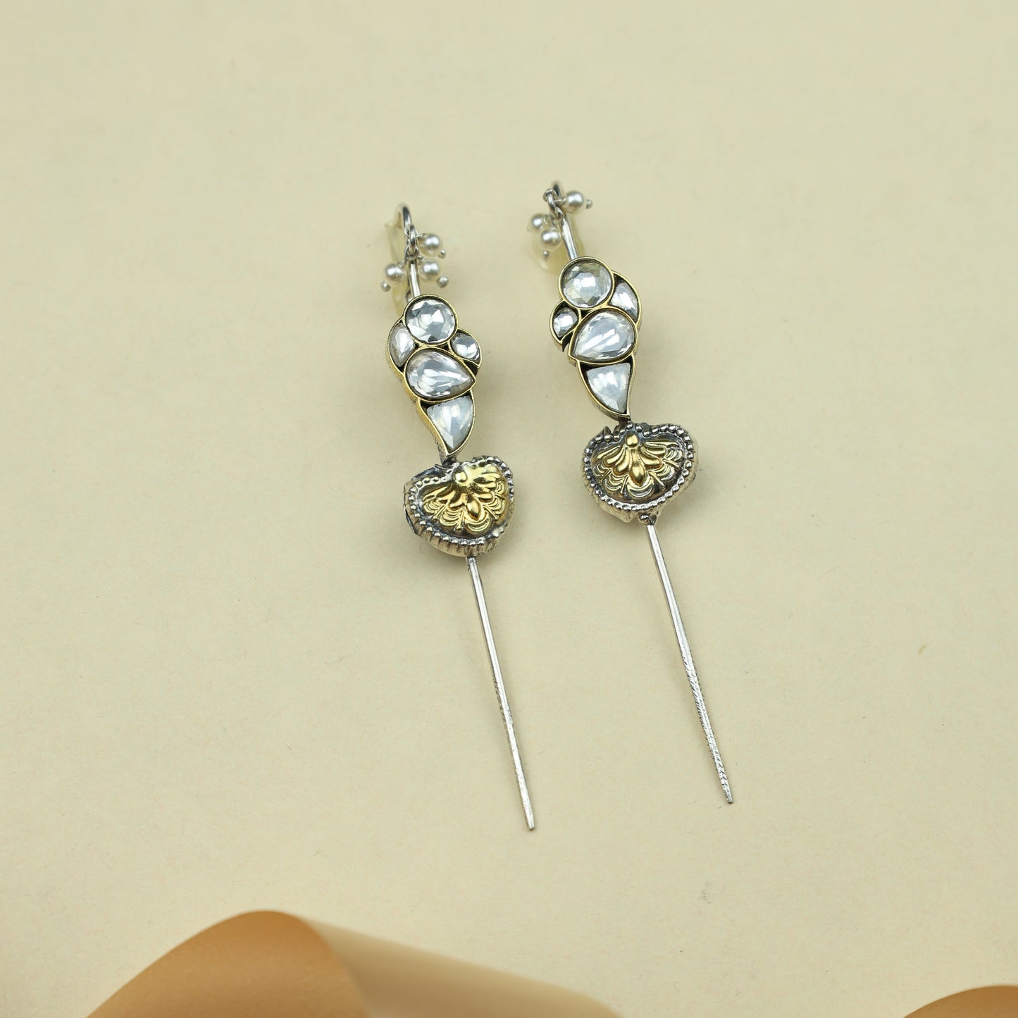 Anokhi Fusion Kundan Parrot Ear Pin