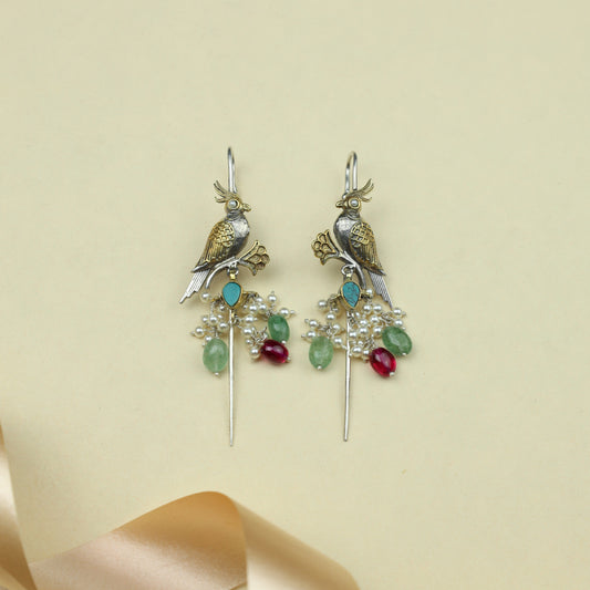 Anokhi Fusion Parrot Motif Ear Pin