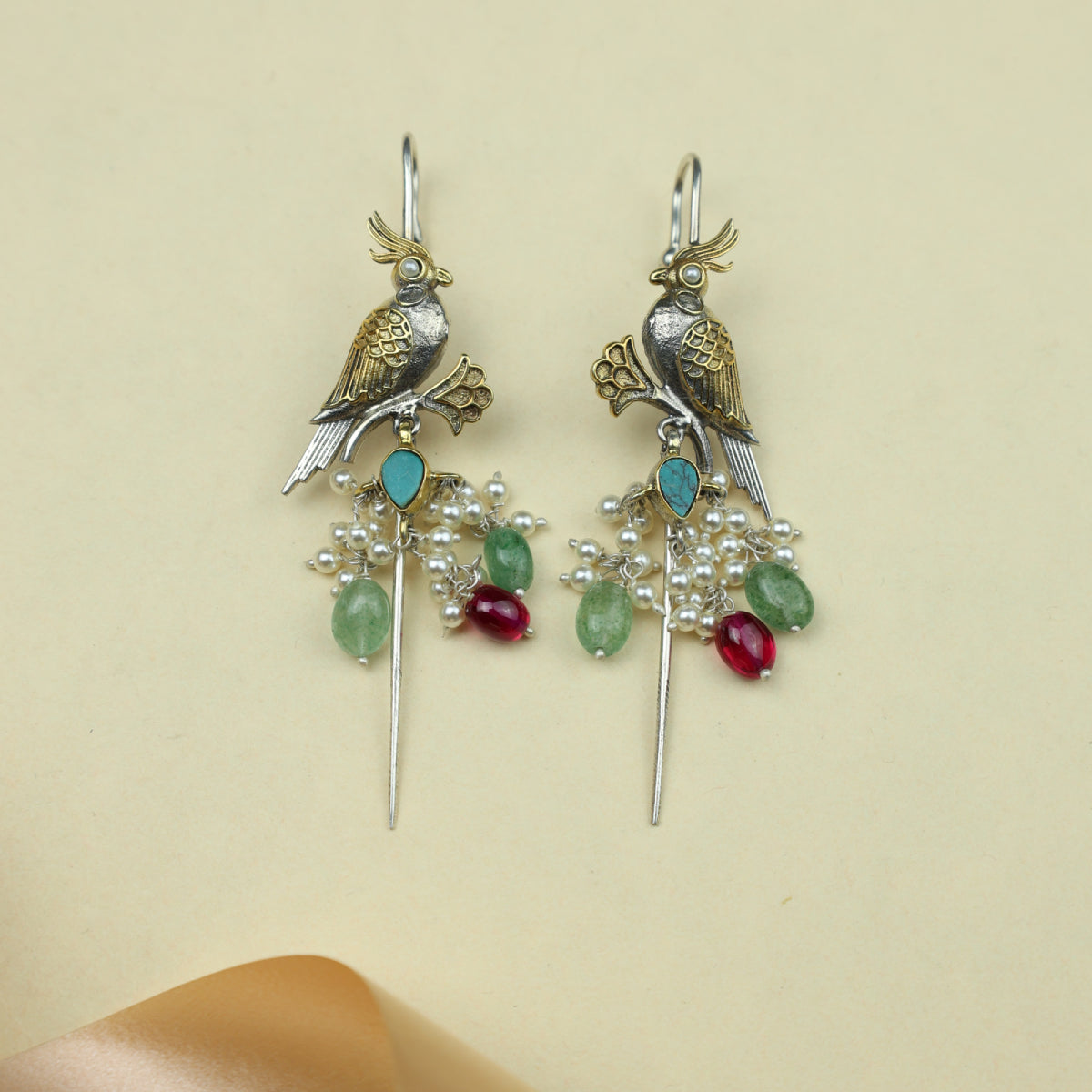 Anokhi Fusion Parrot Motif Ear Pin
