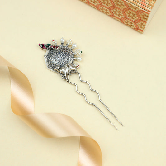 Anokhi Fusion Bird And Nandi Motif Hairpin