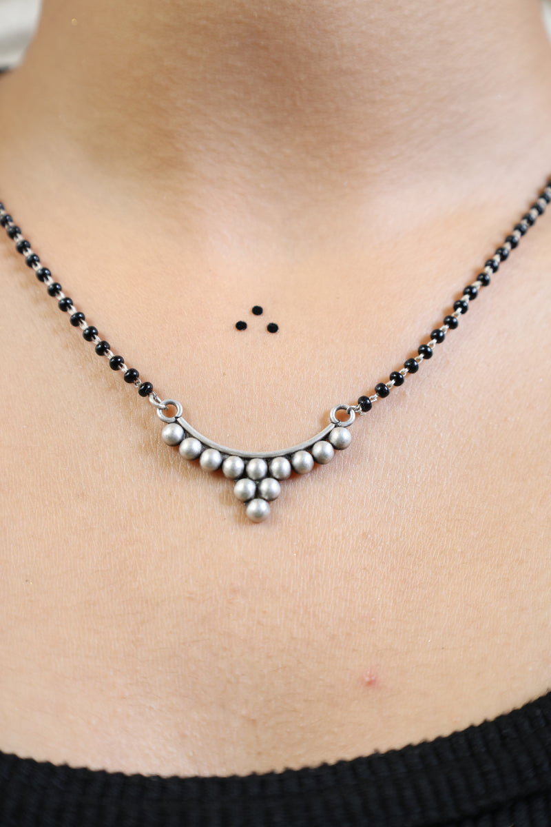 Maharastrian Peshwai Motif Mangalsutra– 92.5 Silver