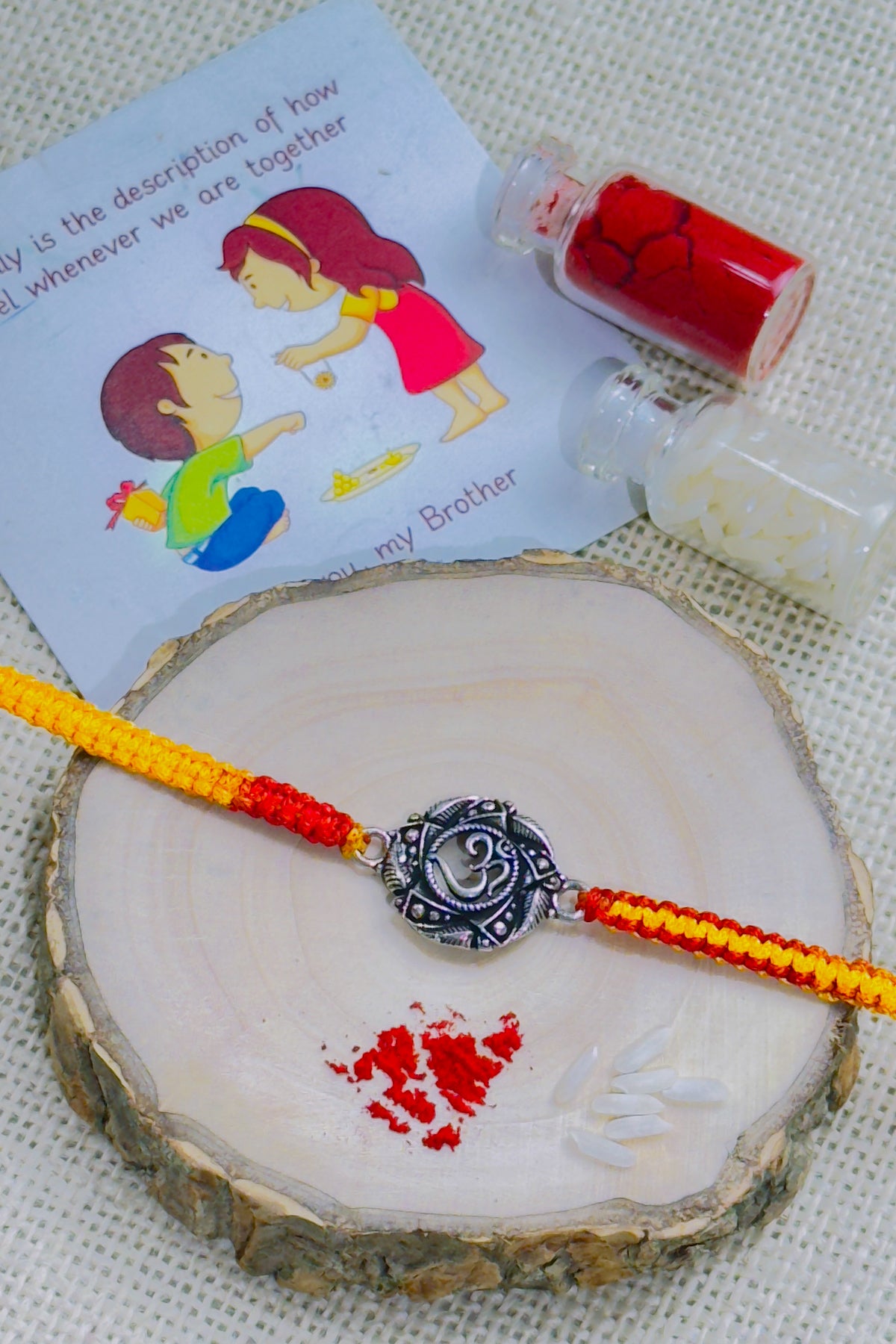 925 Silver Rakhi| Silver Omkar Mandala Rakhi