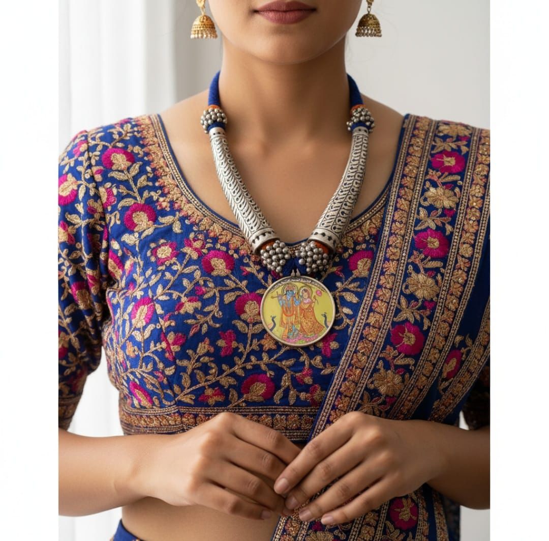 Tribal Tales Chittai  Pichwai Necklace