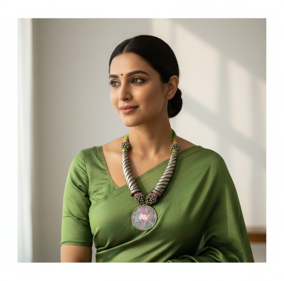 Tribal Tales Chittai  Pichwai Necklace