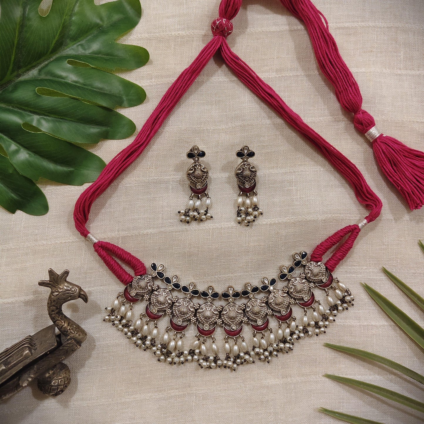 Tribal Tales Kempstone Jari Dori Necklace Set