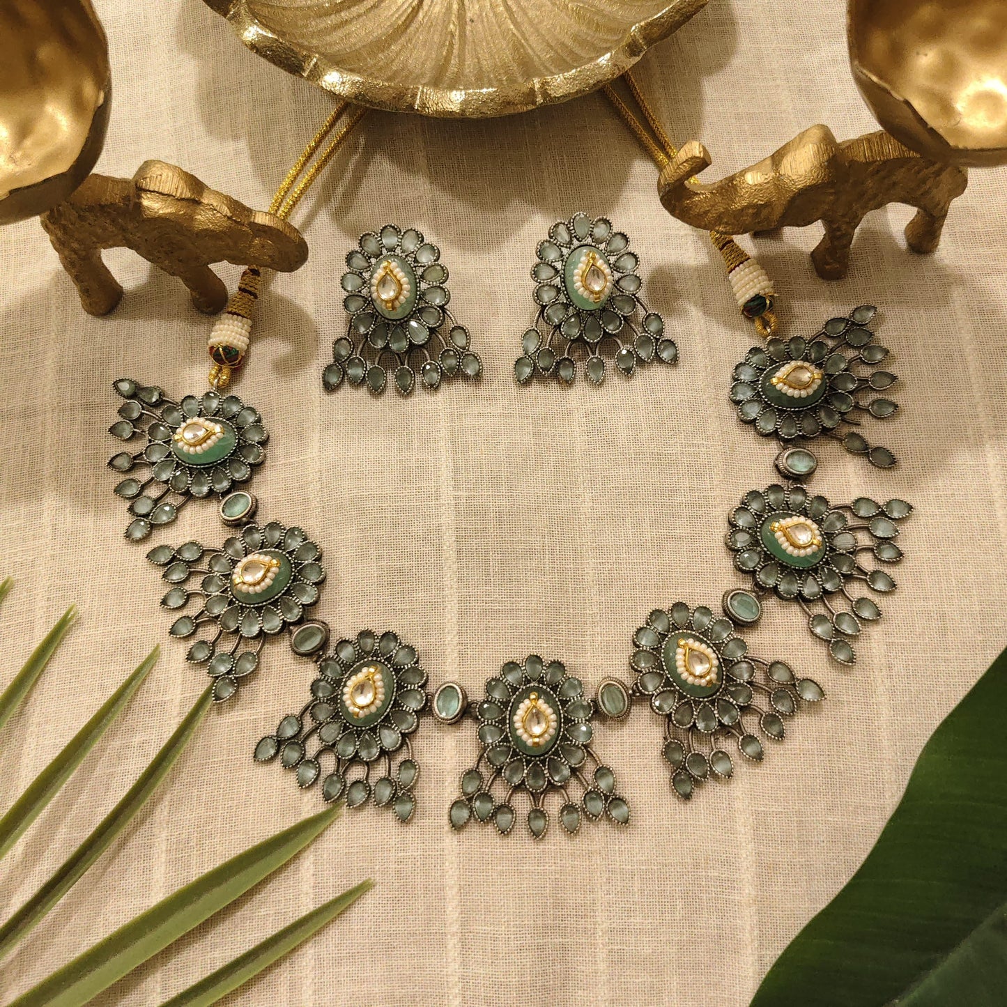 Tribal Tales Stone Embedded Neckpiece