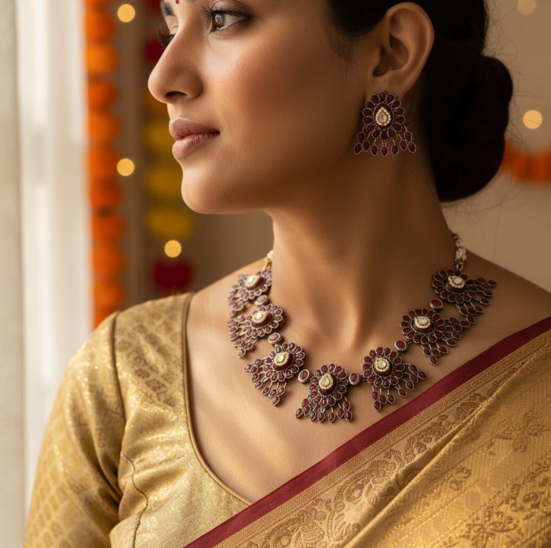 Tribal Tales Stone Embedded Neckpiece