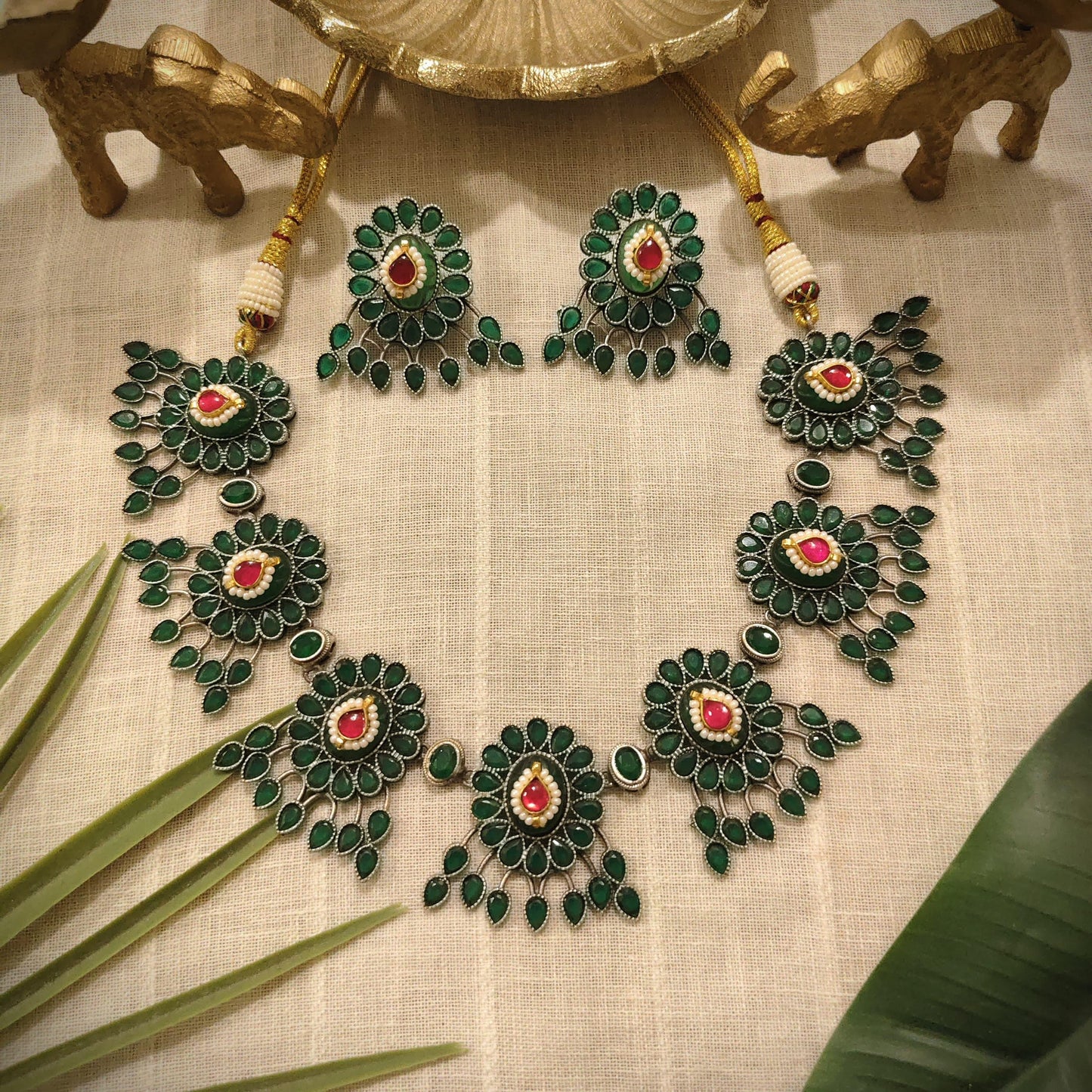 Tribal Tales Stone Embedded Neckpiece