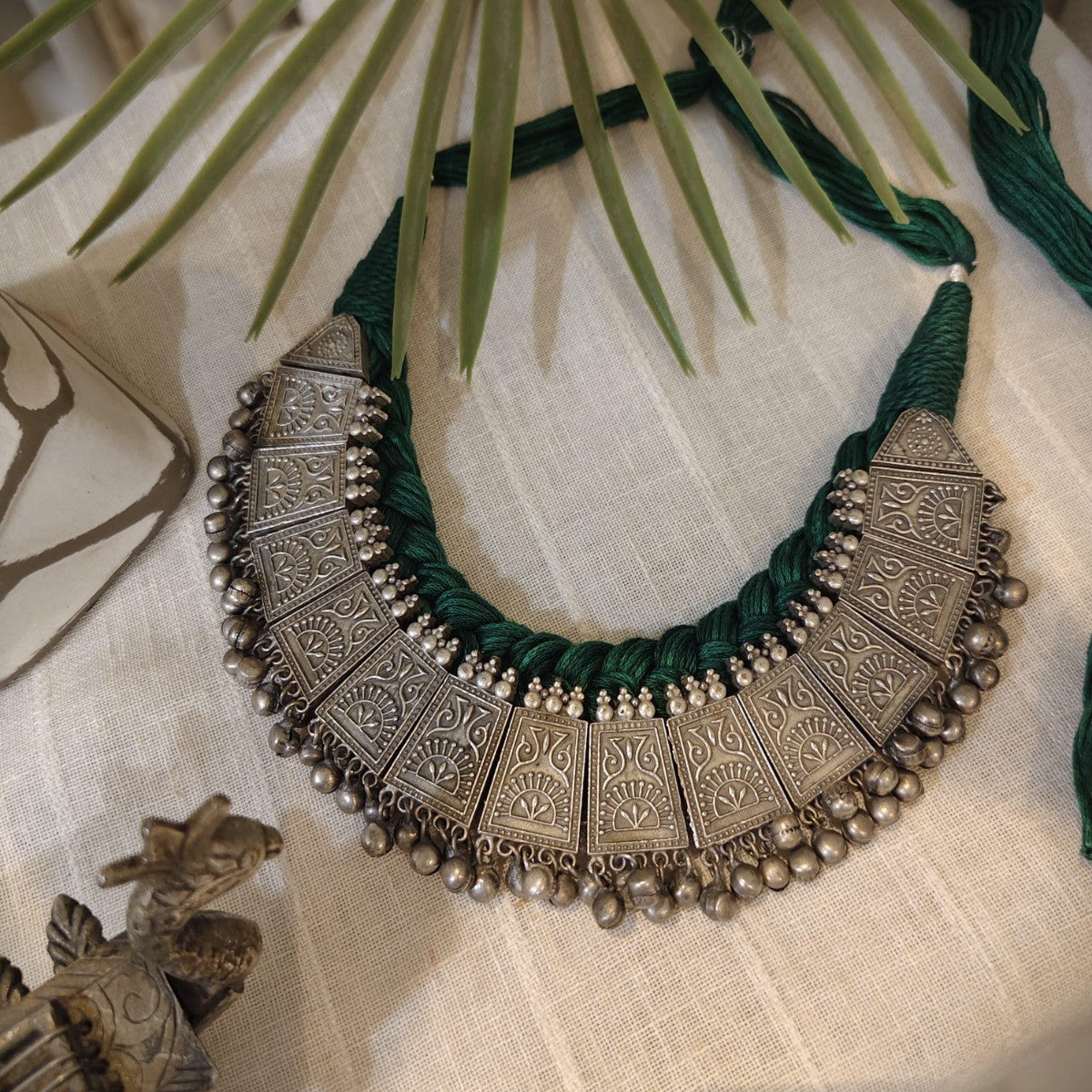 Tribal Tales Heritage Oxidised Temple Choker