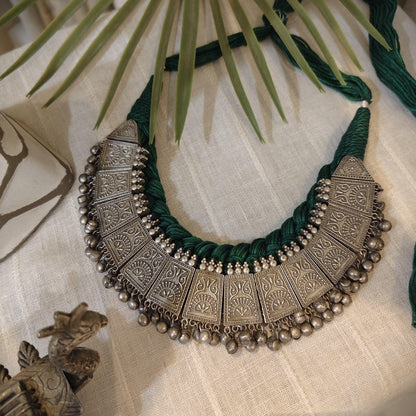 Tribal Tales Heritage Oxidised Temple Choker
