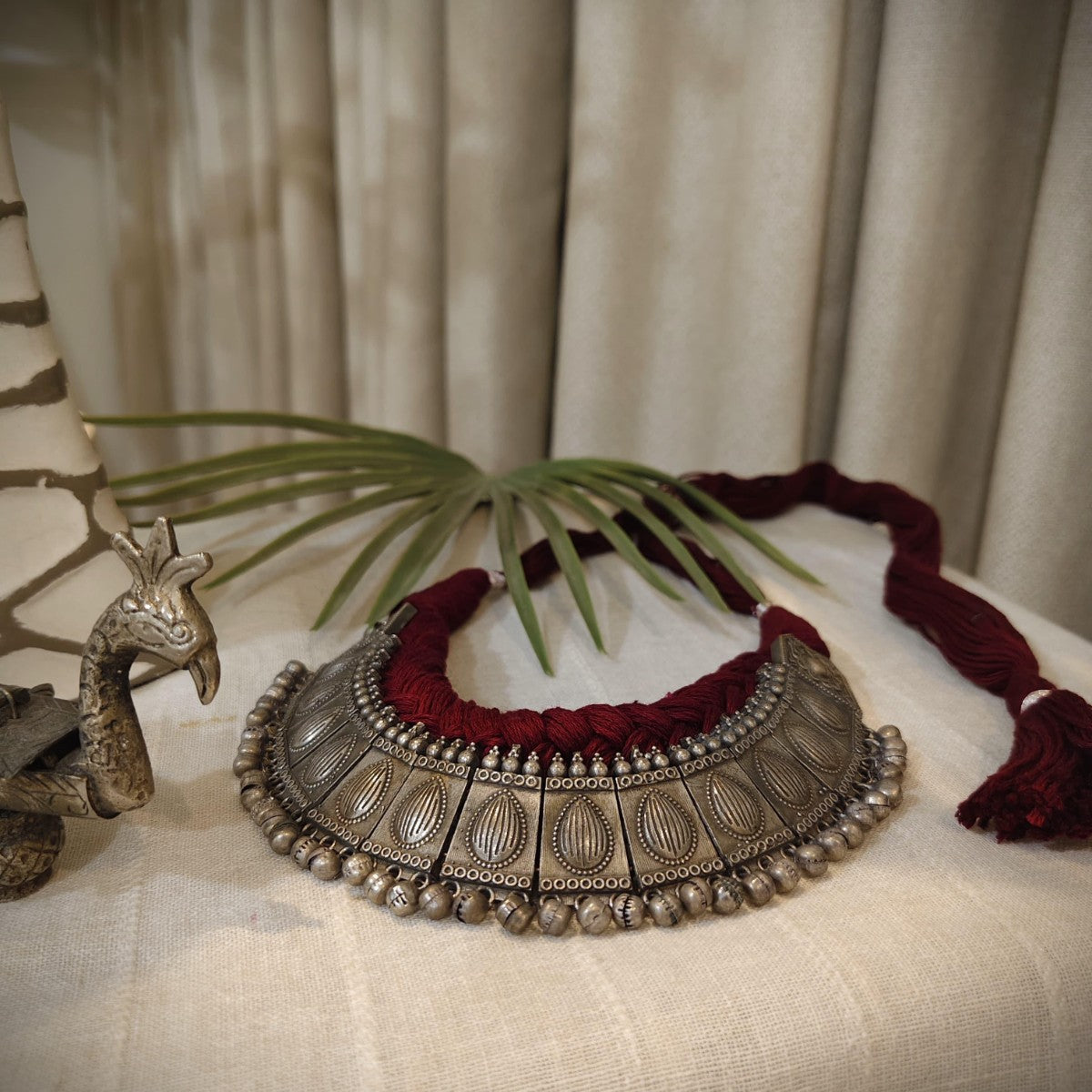 Tribal Tales Heritage Oxidised Temple Choker