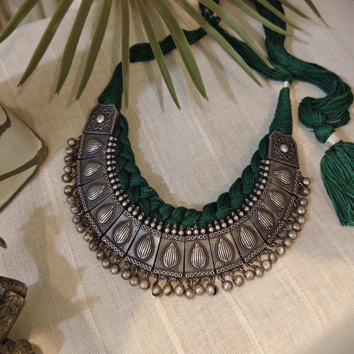Tribal Tales Heritage Oxidised Temple Choker