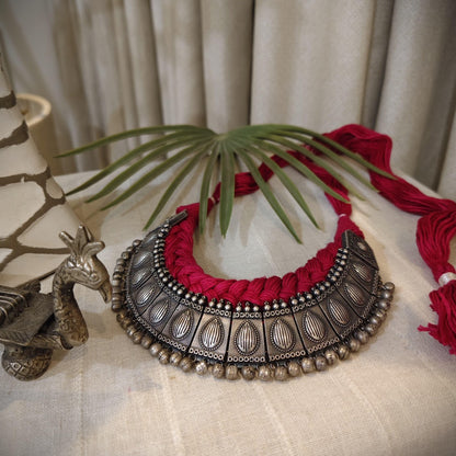 Tribal Tales Heritage Oxidised Temple Choker