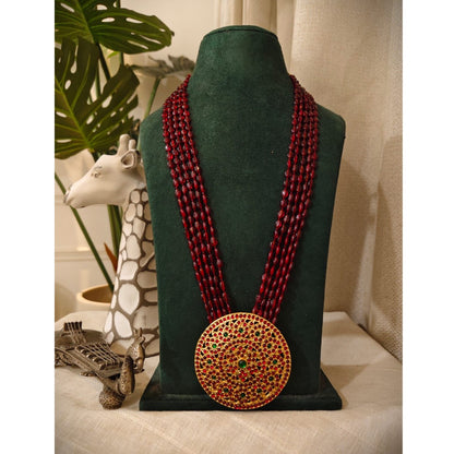 Tribal Tales Rakodi Pendant Beaded Rani Necklace