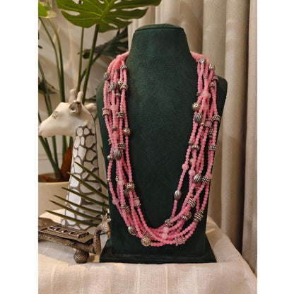 Tribal Tales Multi-Strand Amethyst Pearl Necklace