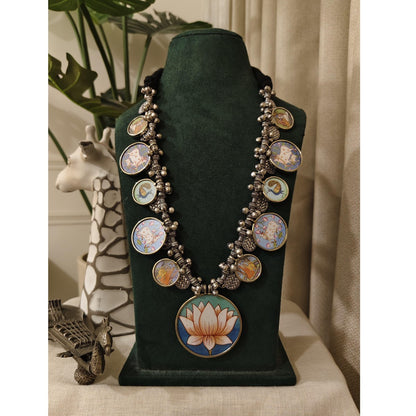 Tribal Tales Pichwai Art Multi Motif Necklace
