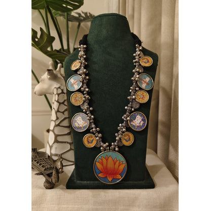 Tribal Tales Pichwai Art Multi Motif Necklace