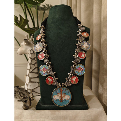 Tribal Tales Pichwai Art Multi Motif Necklace