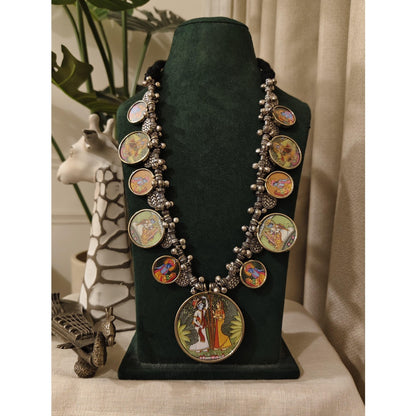 Tribal Tales Pichwai Art Multi Motif Necklace